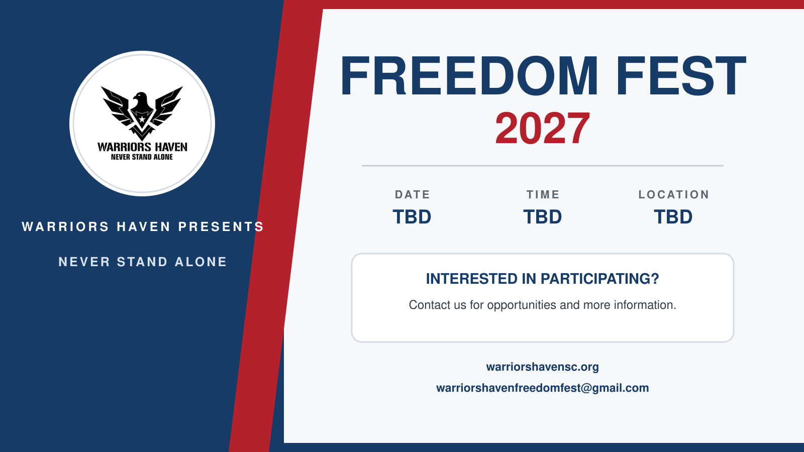 Freedom Fest 2027 flyer